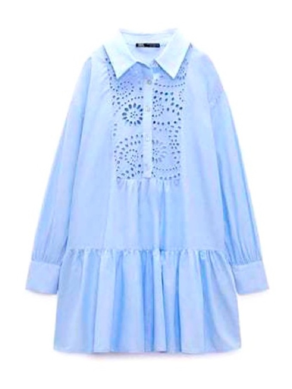 ZARA Women’s openwork embroidered long sleeve dress💙💙